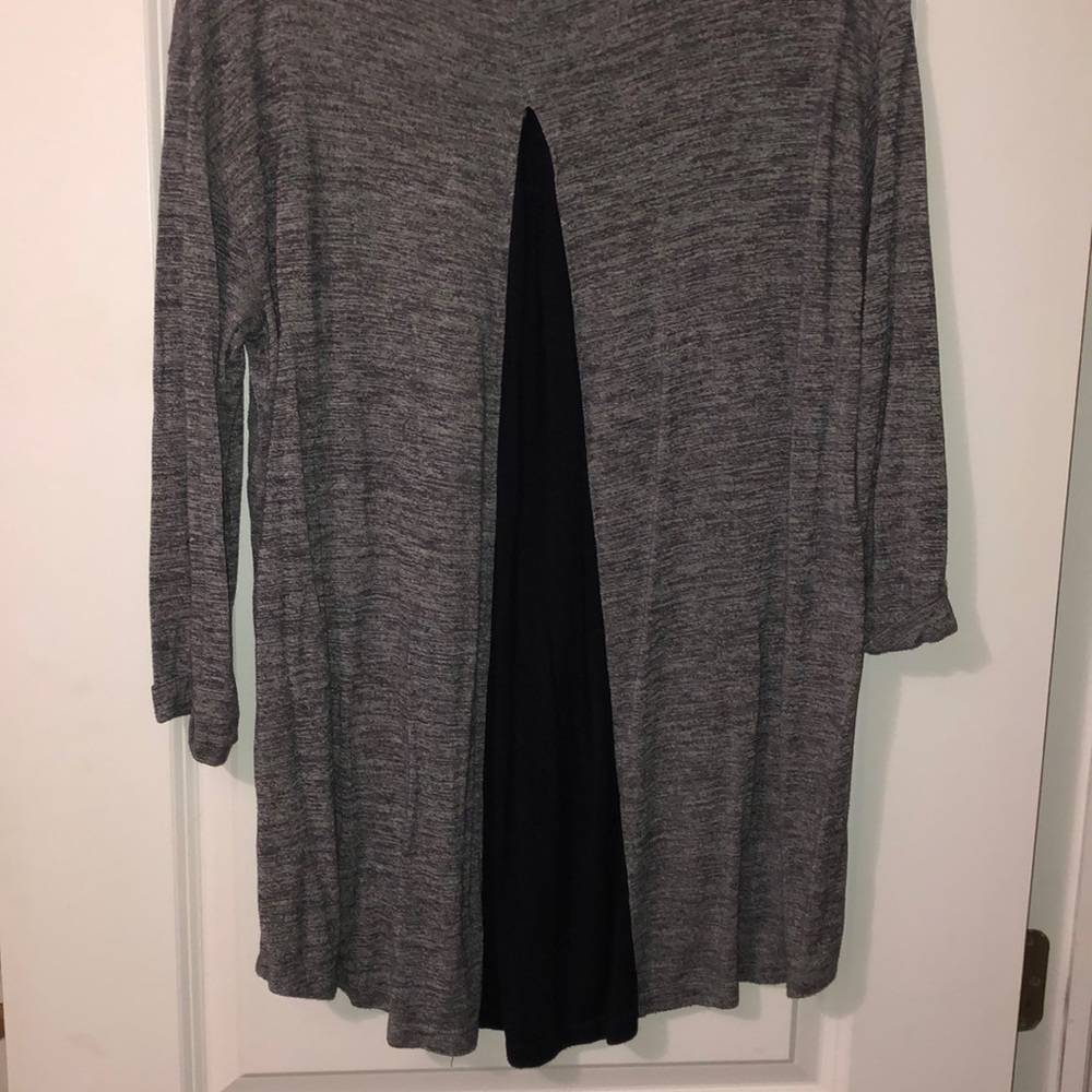 Gray and black light sweater